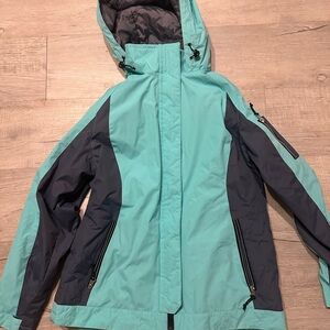 Free Country Women's Teal and Dark Gray Ski Jacket